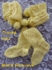 Ensemble layette jaune tricoté main 0-3 mois