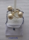 Pochette crochetée blanche à bandoulière pour cérémonie: mariage, baptême      