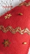 Sapin de noël feutrine rouge et décors or    