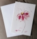 Trio cartes aquarelle fleurs imprimées à partir de l'original. 