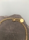 Bracelet femme gourmette avec médaille et zirconium, bracelet doré,  , bracelet zircon, bijoux cadeaux, bijou femme or cadeau de noel