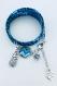 Bracelet femme liberty bleu ananas avec perle à parfumer, bracelet ananas, bracelet bleu, bijou liberty, bracelet fleur, cadeau de noel