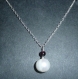 Chaîne argent 925 pendentif perle d'eau douce grenat perle à facettes argent 925