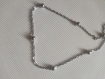 Bracelet avec perle argenté en acier inoxydable 