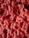 Tour de cou snood coloris rouille tricoté main au crochet
