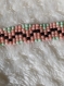Bracelet perles tissées pastèque