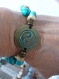 Bracelet yin yang turquoise et coco