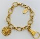 Bracelet en chaîne avec deux pendentifs