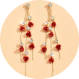 Boucle d'oreilles pendantes à fleur