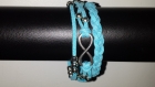 Bracelet en suédine turquoise - infini - ref17