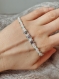 Bracelet minimaliste artisanal tressé macramé, perles rocailles en verre, pierres fines lithothérapie, fermoir doré ajustable, idée cadeau