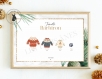 Affiche famille spécial noel - pull de noël - cadeau de noel - portrait de famille - christmas