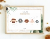 Affiche famille spécial noel - pull de noël - cadeau de noel - portrait de famille - christmas