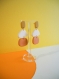 Boucles d’oreilles en pâte polymère rock - jaune, jaune pastel & orange | fait main en france