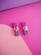 Boucles d’oreilles en pâte polymère motif terrazzo joy - rose pâle, blanc, fuchsia & violet lavande | fait main en france