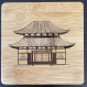 4 sous-verres en bois “pagode”