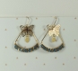 Boucles d'oreilles tissé perle miyuki bleu et papillon doré