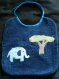 Bavoir éléphant original bleu des la naissance