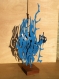 Sculpture poisson bleu métal