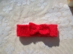 Bandeau bébé enfant rouge  noeud cheveux headband bow 