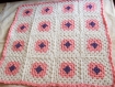 Couverture plaid bébé en laine 70 x 70 cm baby girl crochet