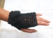 Mitaines noires façon dentelle / fingerless gloves 