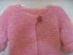 Veste bébé gilet tricot 2 ans rose