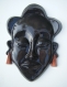 Masque africain en céramique, sérénité  