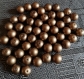 Lot de 50 perles en verre nacrées marron-kakis