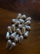 Lot de 20 perles en verre gouttes nacrées grises