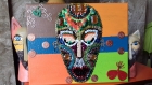 Joli tableau theme masque africain