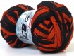 1 pelote de fil a tricoter idéal écharpe  (100grs de fil )noir et cuivré