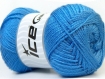 Pelotes de laine acrylique en 100grs couleur bleu marque ice