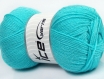 Pelotes de laine acrylique en 100grs couleur turquoise marque ice yarns