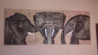 Triptyque  elephant