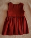 Petite robe  chasuble en lin bordeaux fillette 4 ans neuve  prête à expédier