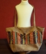 Grand sac cabas style vintage en tissu africain couleur automnale