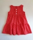 Jolie petit robe rouge à volants , impressions blanches fiffettes 4 ans