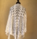 Châle blanc tricote main