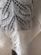 Poncho blanc tricote main