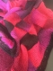 Grand châle multicolore tricote main