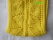 Col/snood jaune tendre en dentelle tricot - pour enfants et adultes 