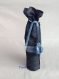 Porte-bouteille sac de transport ou sac d’emballage cadeau - en jean et tissu bleu (motifs ethniques) recyclés