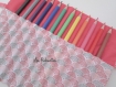 Pochette à crayons pour enfant à emmener partout - thème fuchsia, rose et gris