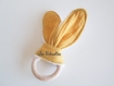 Hochet oreille de lapin montessori - thème double gaze et éponge