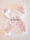 Bonnet reversible pour bébé - thème rose clair et blanc