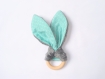 Hochet lapin oreille papier bruyant - anneau de dentition montessori pour bébé 