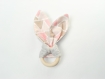 Hochet lapin oreille papier bruyant - anneau de dentition montessori pour bébé étoiles
