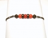 Bracelet perles jade - apprêts couleur bronze 