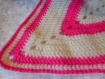 Doudou au crochet couleur rose et crème
